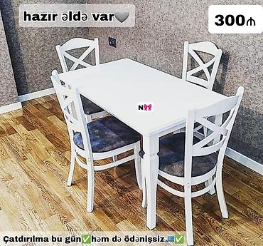 metbex stullari: Kvadrat masa, Mətbəx üçün, 4 nəfər — 1