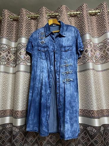 Повседневные платья: Женские платья — набор из 4 моделей 1) Синее с черными вставками - — 8