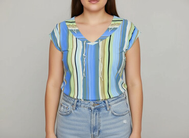 w paski bluzka w paski świat: Women's blouse, size XL