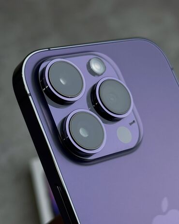 Apple iPhone: IPhone 14 Pro, Б/у, 256 ГБ, Deep Purple, Защитное стекло, Коробка, Чехол, 86 %