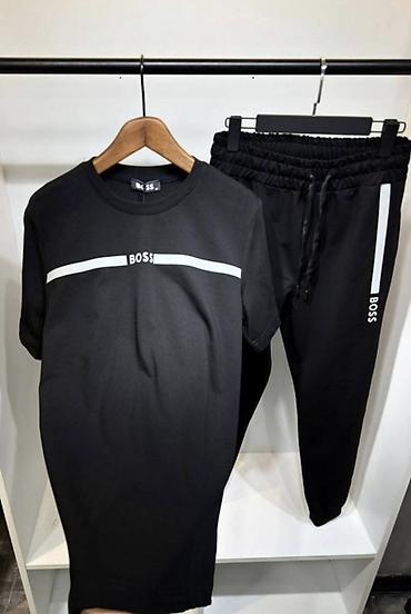 бос: Мужской комплект BOSS: футболка + брюки Размеры S M L Xl XXL 3500 — 3