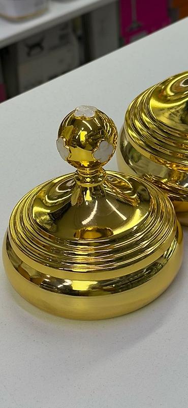 шкатулка: Набор декоративных шкатулок/сахарниц с крышками (2 шт.) - Материал — 2