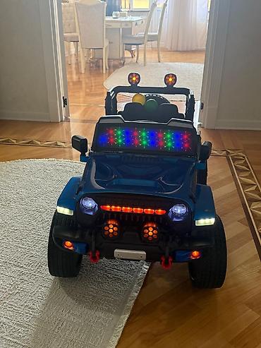 trusiki: Uşaq elektrik maşını – off-road üslubunda, mavi rəng. Xüsusiyyətlər — 1