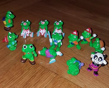 vilenjak igracka: Kinder igracke frog. Pise Ferrero 1993.godina. Razne. zaba kliza