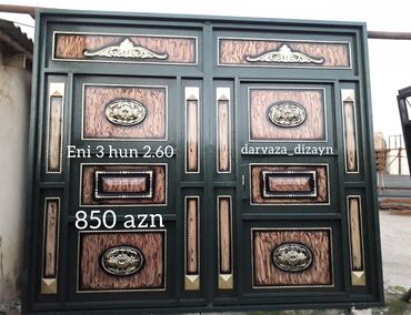 Həyət darvazaları: Olculeri ve qiymetleri sekilde yazilib baki daxili catdirilma — 6