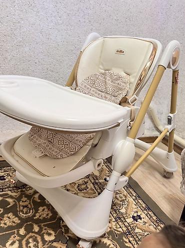детские стульчики для кормления: Детский стульчик для кормления Kidilo (бежевый/золотистый) - Широкий — 2