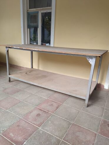 мебель для кухни: Metall işçi masası / servis stolu ölcüləri- uzunluq-2 m, eni-1 m