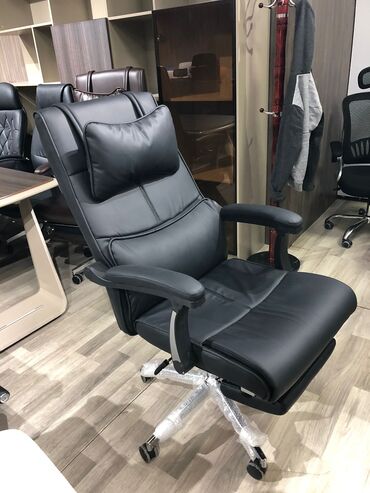 Ofis və oyun kresloları: Yeni, Təkərli, Qolları tənzimlənmir, Dəri — 4