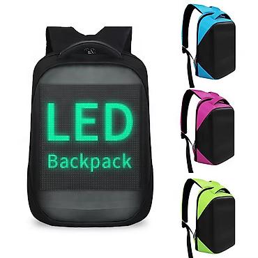 Туристические рюкзаки: LED ekranlı ağıllı bel çantası - Ön paneldə tam rəngli LED matris — 3
