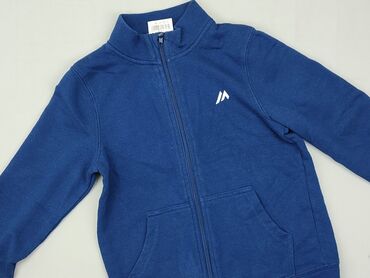 sweterek w paski z serduszkiem: Sweatshirt, 8 years, 122-128 cm, condition - Fair