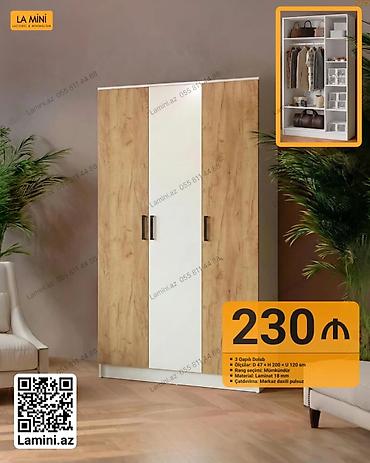 Ev və bağ: LA MINI 3 qapılı dolab - Ölçülər: dərinlik 47 sm × hündürlük 200 sm × — 1