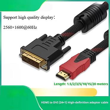 HDMI to DVI (24+1) görüntü ötürücü kabel Monitor, televizor