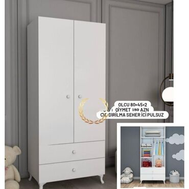 Dolablar: Yeni, 2 qapılı Düz dolab, Qarderob, paltar dolabı lalafo.az -da Dolablar: Yeni, 2 qapılı Düz dolab, Qarderob, paltar dolabı