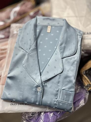 Пижамы: Шелковая пижама - Модель: классический комплект из атласного шелка с — 11