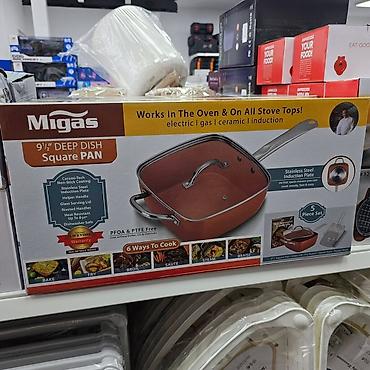 Kompleti posuđa: Višenamenska kvadratna šerpa / duboki tiganj modernog dizajna, idealna — 3