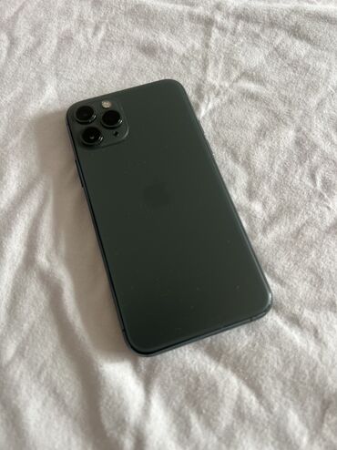 мобильные телефоны ми новые без бу: IPhone 11 Pro, Колдонулган, 64 ГБ, Matte Midnight Green, Коргоочу айнек, Каптама, 72 %