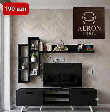 kala bitkisi: TV stendi və divar rəfi dəsti – Aeron Mebel H-50,U-180,D-40 — 1