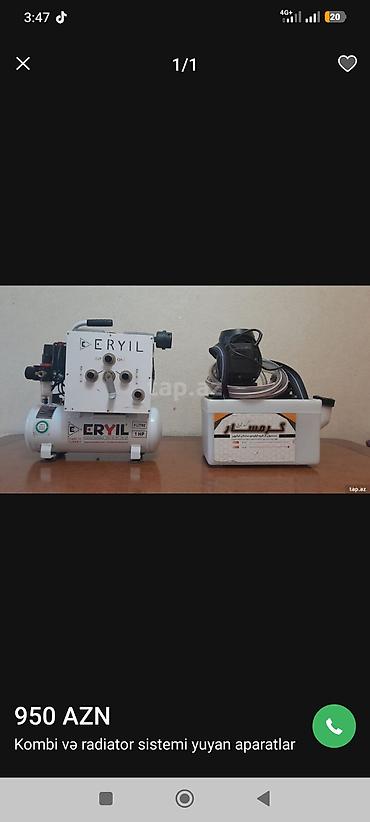 pec yuyan aparat: Məhsul: Kombi və radiator sistemini yuma aparatı (ERYIL seti) Təsvir — 3