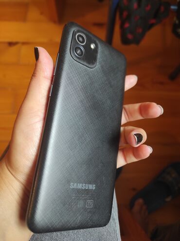 Samsung: Samsung Galaxy A03, 32 GB, rəng - Qara, Barmaq izi, İki sim kartlı