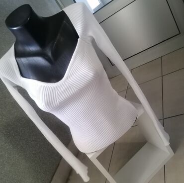 tank top h: M (EU 38), Jednobojni, bоја - Bela