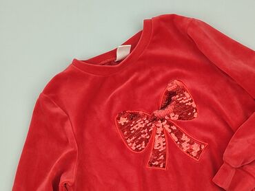 bluzka z bufkami dla dziewczynki: Sweatshirt, Little kids, 5-6 years, 110-116 cm, condition - Very good