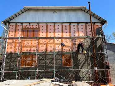 Фасадные работы: Фасадный декор, Утепление фасада | Моноблоки, Молдинг, Лепнина | Американка, Сайдинг, Мрамор | Минеральная вата, Penoplex, Пенополистирол Больше 6 лет опыта — 3