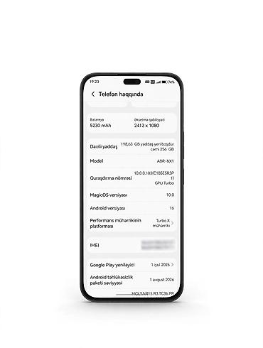 Honor 400 Lite, 256 GB, rəng - Boz, Face ID