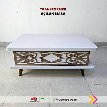Masalar: Jurnal masası, Yeni, Transformer, Laminat, Dördbucaq masa — 4
