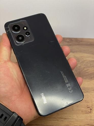 cd card: Redmi, Redmi Note 12, Б/у, 128 ГБ, цвет - Черный, 2 SIM — 2