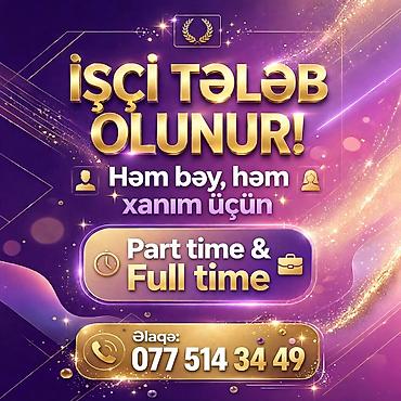 promoter vakansiya: İşçi tələb olunur! - Həm bəy, həm xanım namizədlər üçün - Part-time — 1