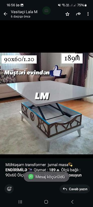 куплю мебель б у: Möhtəşəm transformer jurnal masa💫 *ENDİRİMİLƏ* 💣 Qiymət : *189 ₼* — 2