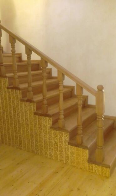 Pilləkən məhəccərləri: Taxta pilləkənlərin və taxta qapıların yığılması.Zəmanət var! Sərfəli̇ — 10