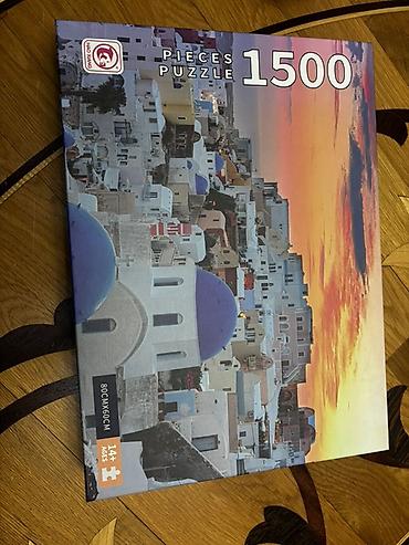 3d pazllar: 1500 hissəli pazl – Santorini mənzərəsi - Mövzu: Yunanıstanın — 1
