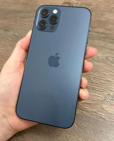 Apple iPhone: IPhone 12 Pro, Скидка 20%, Б/у, 128 ГБ, Blue Titanium, Защитное стекло, Чехол, Кабель, 80 %