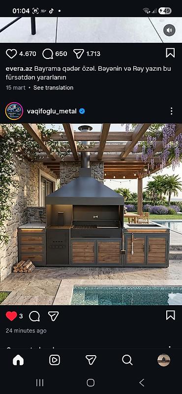 corek peci: Açıq havada quraşdırılan metal-odun kombinasiyalı premium mətbəx — 3