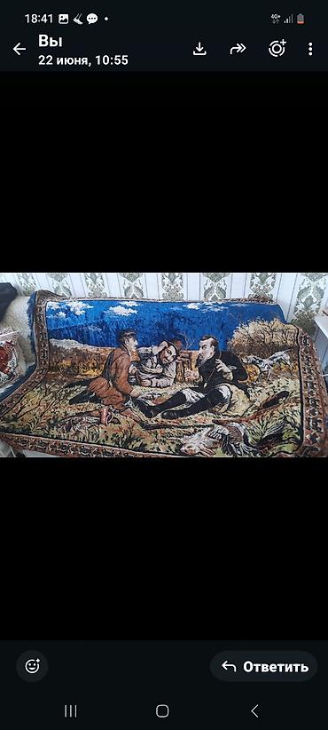 divan üçün parcalar: Divar xalçası – “Ov səhnəsi” kompozisiyalı - Tip: dekorativ divar — 1