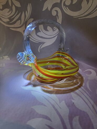 Činije: Murano nova korpa,rucni rad 70te. Murano korpa,duvano staklo,sve na — 3