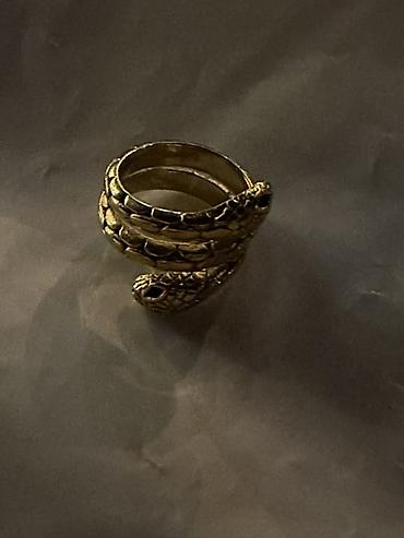 ilan uzuk: 22 k gold plated İlan üçün təsvir: Qızılı rəngdə, ilan formasında — 2