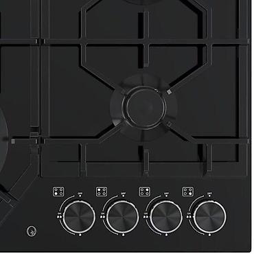 kontakt home planşet ucuz: Eurolux qaz plitəsi – quraşdırılan, 4 gözlü - Səth: qara rəngli — 1