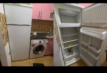 Посудомоечные машины: Ağ rəngli, ikiqapılı soyuducu, üst dondurucu hissəsi ilə. Mətbəxdə