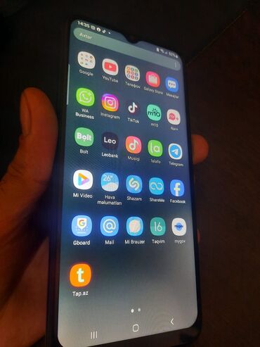 Samsung: Samsung Galaxy A02 S, 32 GB, rəng - Göy, Sensor, Face ID