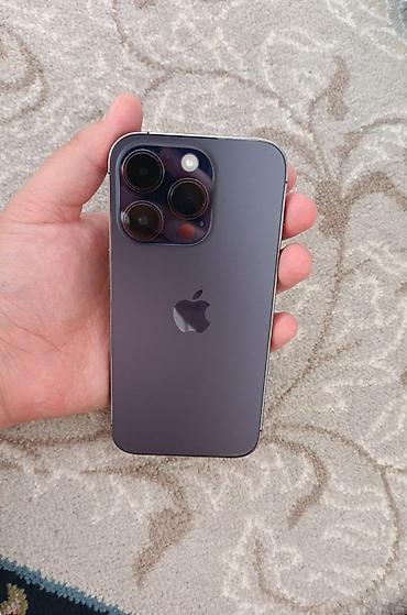 apple wat: IPhone 14 Pro, Б/у, 256 ГБ, Deep Purple, Зарядное устройство, Защитное стекло, Чехол, 95 % — 1