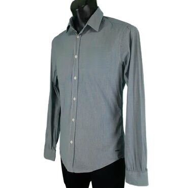 Košulje: Košulja Na duge rukave, M (EU 50), bоја - Tamnoplava, Pamuk — 3