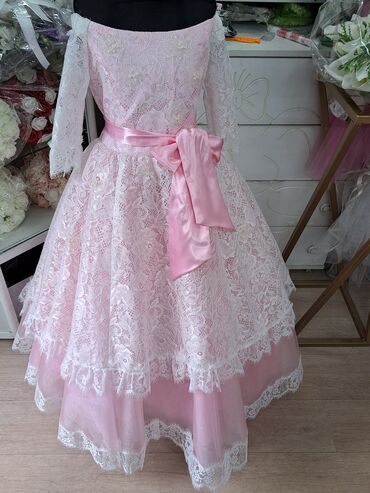 прокат детский платья: Детское платье, цвет - Розовый, Новый