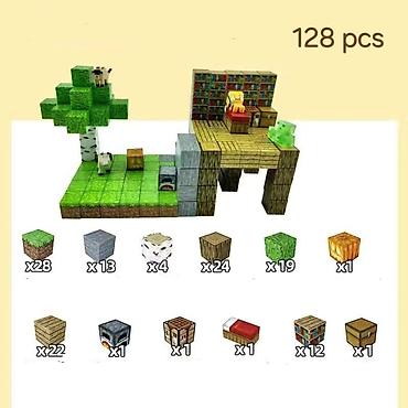Игрушки: 🧲 Магнитные кубики Minecraft 554 шт + 15 минифигурок- 4150 сом 448 — 8