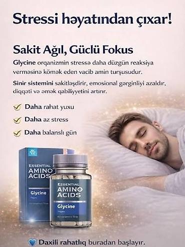 vitaminlər adları: Essential Amino Acids – Glycine kapsulları - Tərkib: Glycine – — 1