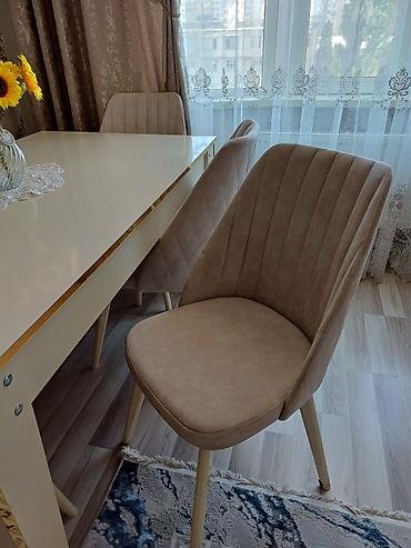 Yemək otağı üçün masa və stul dəsti - Dəst tərkibi: düzbucaqlı masa +