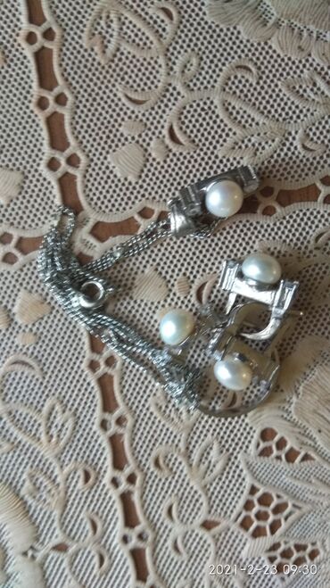 женские серьги с камнями: Комплект серебряный, кольцо, серьги, цепочка с кулоном новые