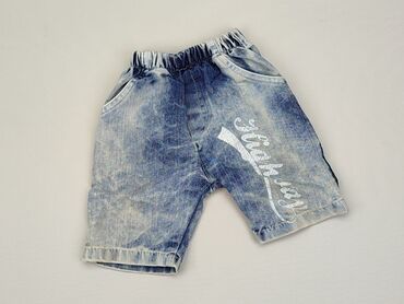 Jeansy: Spodnie jeansowe, 0-3 m, 56-62 cm, stan - Dobry