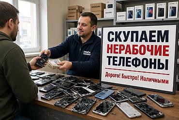 Скупка нерабочих телефонов Принимаем смартфоны с любыми поломками: -